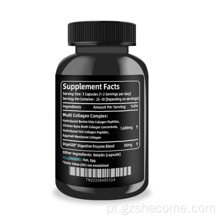 Cápsulas de colágeno de juntas de suplemento de colágeno para a pele